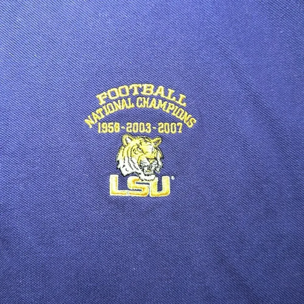 LSU Tigers Football National Champions Antigua Polo - XL
